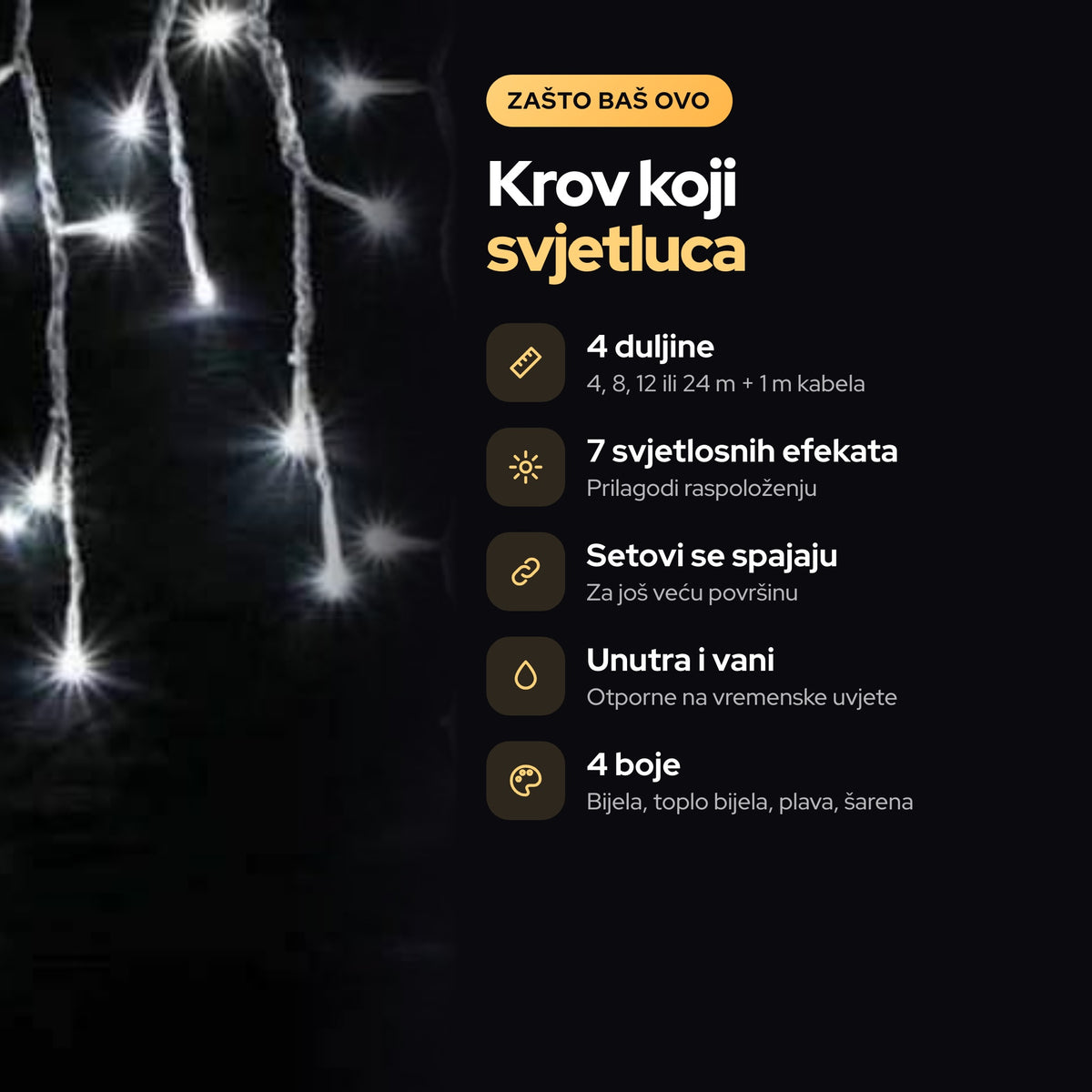 LED Lampice Božićne Sige – prednosti