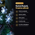 Solarne Božićne lampice - Pahulja 6m – prednosti